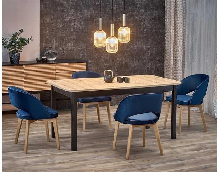 Трапезен комплект BM-Florian 1 + 4 стола MARINO, син
