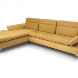 Ъглов диван Токио, бледо жълт, Solar - Мека мебел