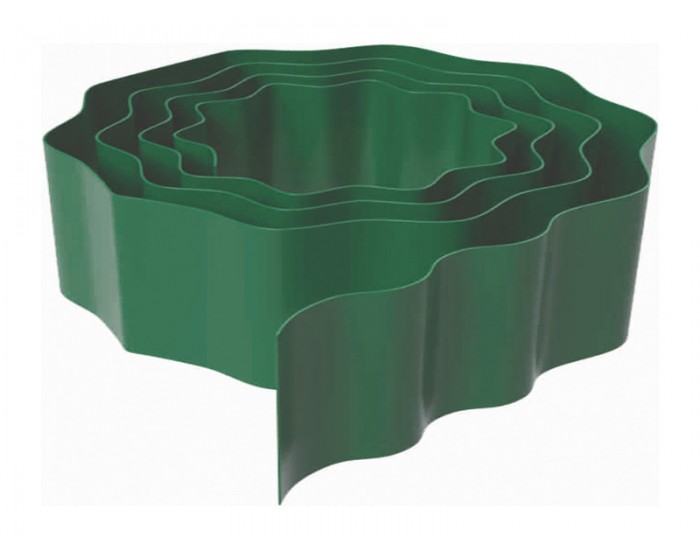 Декоративен градински вълнист бордюр зелен 9m x 15cm ROFZ15 RAMP