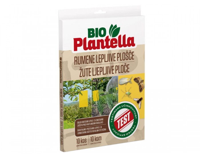 Лепящи Bio Plantella, жълти листове против насекоми и вредители, 10 бр Лепящи Bio Plantella, жълти листове против насекоми и вредители, 10 бр