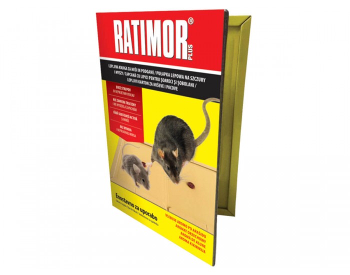 Капан лепяща книга, за мишки и плъхове с фъстъчен аромат, Ratimor