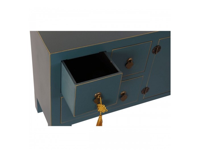 ТВ шкаф, DKD Home Decor, Ела, Тъмно синьо, Дървен MDF, 130 x 24 x 51 cm ТВ шкаф, DKD Home Decor, Ела, Тъмно синьо, Дървен MDF, 130 x 24 x 51 cm