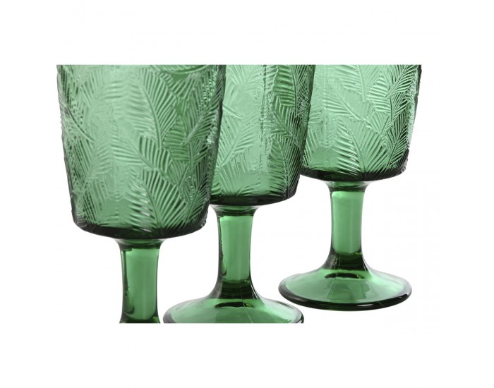 Комплект Чаши Home ESPRIT Зелен Кристал 285 ml (6 броя)