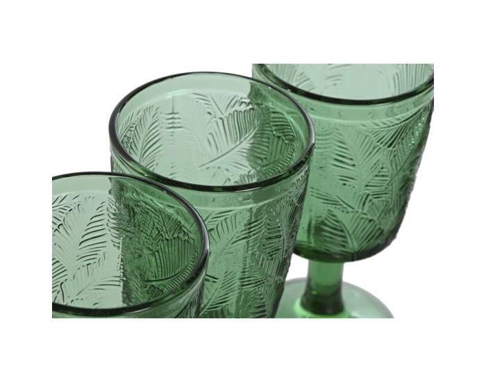 Комплект Чаши Home ESPRIT Зелен Кристал 285 ml (6 броя)