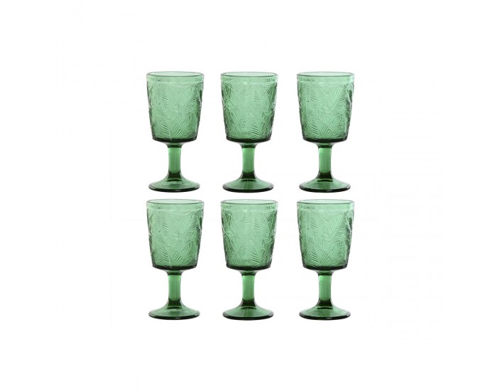Комплект Чаши Home ESPRIT Зелен Кристал 285 ml (6 броя)