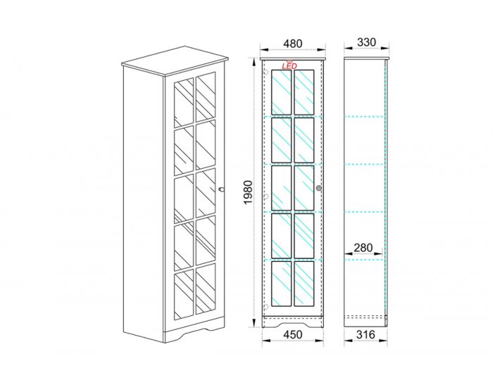 Витрина Landscape Small - Кухненски комплекти