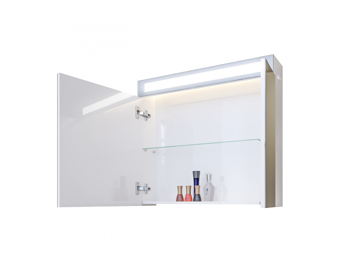 Горен шкаф за баня модел Ema, бял