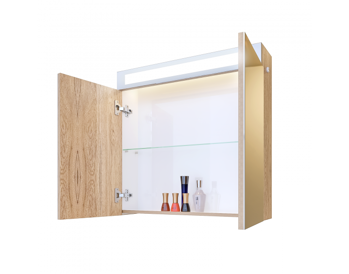 Горен шкаф за баня модел Oregon, PVC с HPL покритие