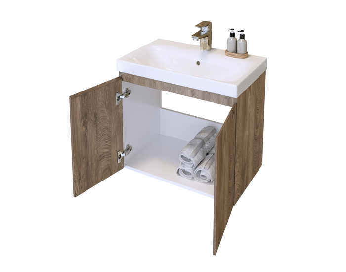 Долен шкаф за баня модел Denver, PVC с HPL покритие