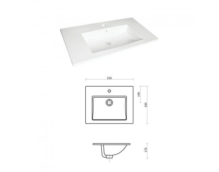 Долен шкаф за баня модел Eli, дървесен цвят