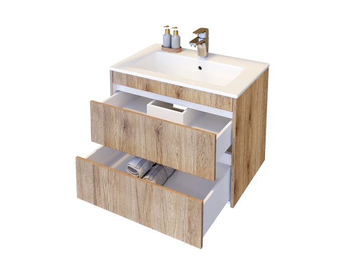 Долен шкаф за баня модел Ema, дървесен цвят