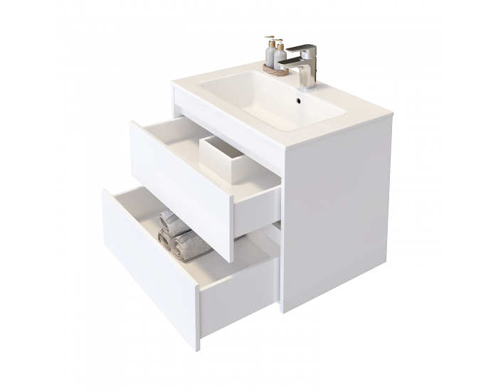 Долен шкаф за баня модел Ema, бял