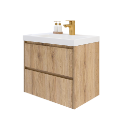 Долен шкаф за баня модел Oregon, PVC с HPL покритие - Шкафове за баня