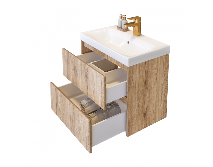 Долен шкаф за баня модел Oregon, PVC с HPL покритие
