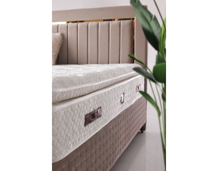 Бокспринг легло LEROY GOLD с ракла и ортопедичен матрак 160/200