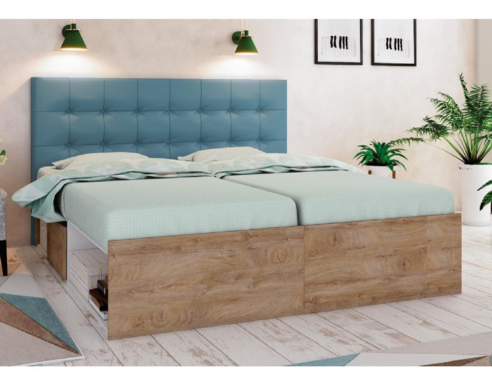 Спален комплект Мебели Богдан Clasic lux 931-953-941, Бяло гладко с Дъб суров Спален комплект Мебели Богдан Clasic lux 931-953-941, Бяло гладко с Дъб суров