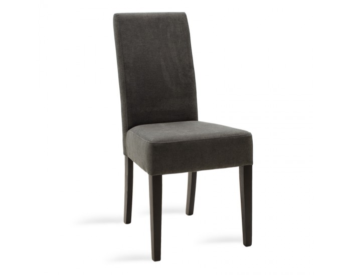 Стол Дита тъмно сива дамаска, крака венге