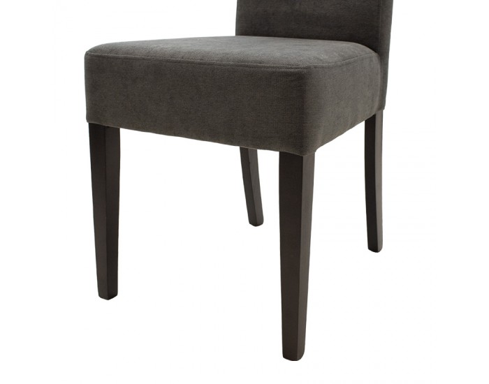 Стол Дита тъмно сива дамаска, крака венге