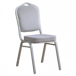 Стол Хилтън ΕΜ513.8 силвър - сив - Трапезни столове