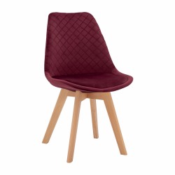 Стол Мартин кадифе - червен - Трапезни столове