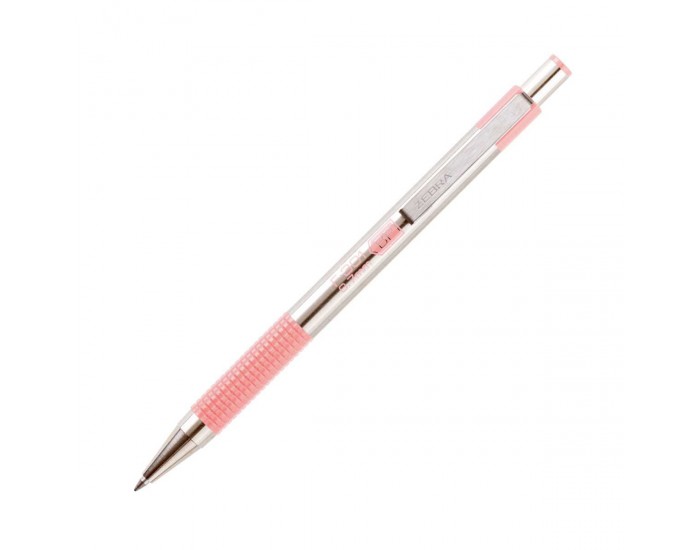 Zebra Химикалка F-301 Pastel, метална, 0.7 mm, розова
