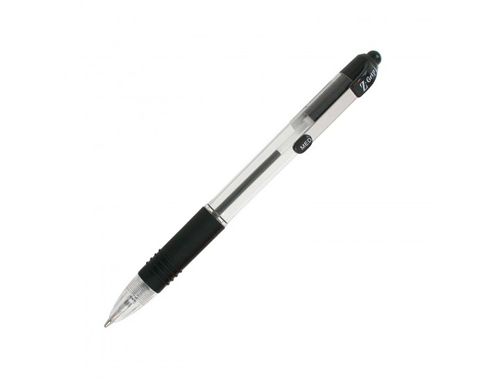 Zebra Химикалка Z-Grip, прозрачна, 1.0 mm, черна
