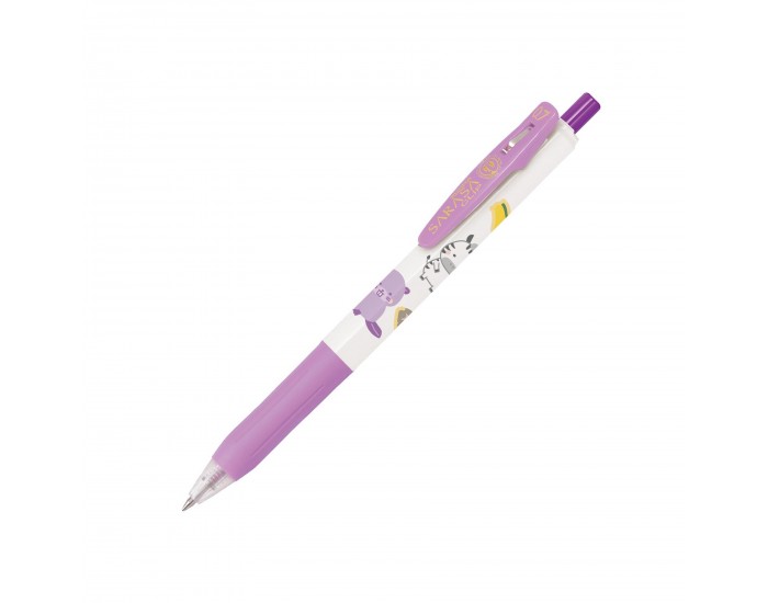 Zebra Гел ролер Sarasa Clip Kawaii, 0.7 mm, 5 броя, 4 цвята