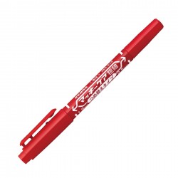 Zebra Тънкописец Mckie Extra Fine, перманентен, двоен, 0.5-1 mm, червен - Zebra pen