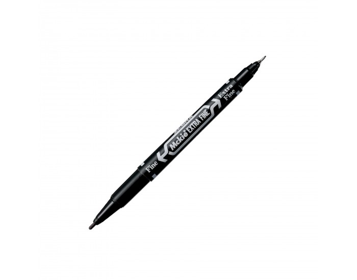 Zebra Тънкописец Mckie Extra Fine, перманентен, двоен, 0.5-1 mm, черен