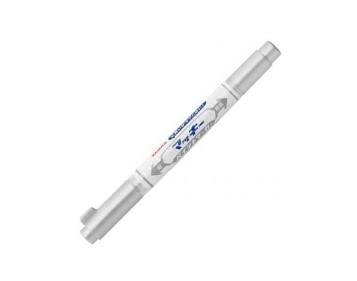 Zebra Тънкописец Mckie Paint Extra Fine, перманентен, двоен, 0.7-1.2 mm, сребрист