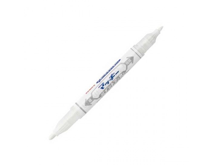 Zebra Тънкописец Mckie Paint Extra Fine, перманентен, двоен, 0.7-1.2 mm, бял