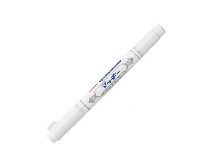 Zebra Тънкописец Mckie Paint Extra Fine, перманентен, двоен, 0.7-1.2 mm, бял