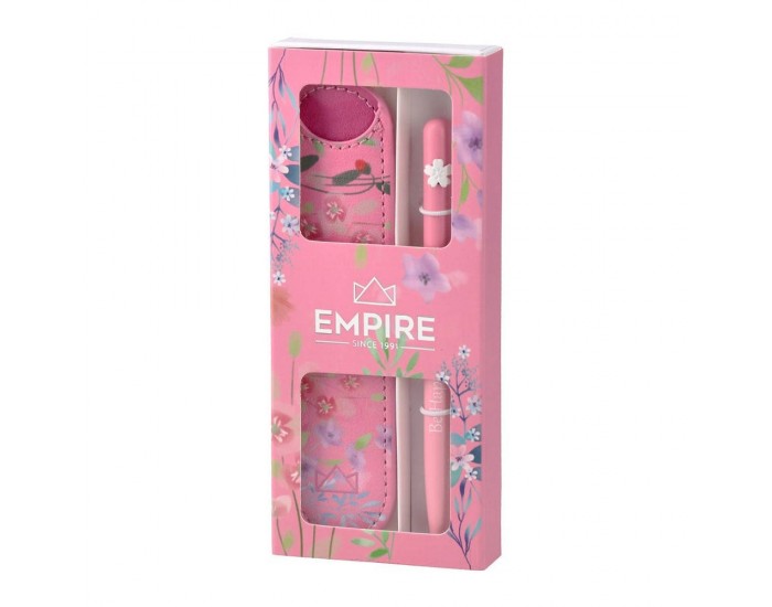 Комплект химикалка и калъф Empire Burgeon, розови