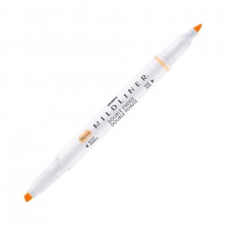 Zebra Текст маркер Mildliner Fluorescent, двоен, оранжев - Zebra pen