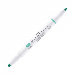 Zebra Текст маркер Mildliner Fluorescent, двоен, синьо-зелен - Zebra pen