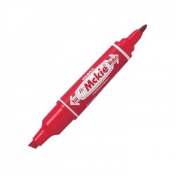 Zebra Перманентен маркер Hi-Mckie, двоен, 2-4 mm, червен - Zebra pen