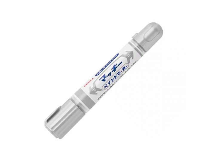 Zebra Перманентен маркер Mckie Extra Bold, двоен, 2-8 mm, сребрист