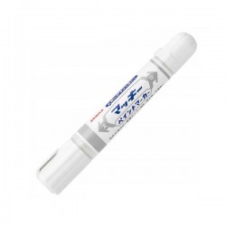Zebra Перманентен маркер Mckie Extra Bold, двоен, 2-8 mm, бял - Zebra pen