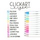 Zebra Флумастер Clickart, автоматичен, 12 цвята