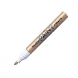 Zebra Перманентен маркер Paint Marker, 3.0 mm, златист - Zebra pen