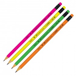 Faber-Castell Молив Candy, чернографитен, HB, с гума, флуоресцентен, асорти - Моливи и Аксесоари