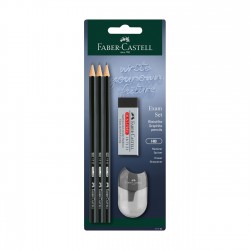 Faber-Castell Молив 1111, чернографитен, HB, 3 броя, с включени аксесоари - Моливи и Аксесоари