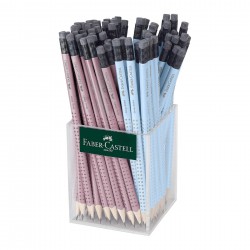 Faber-Castell Молив Grip 2001, чернографитен, B, с гума, 72 броя, светлосини и розови - Моливи и Аксесоари