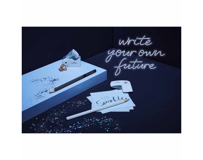 Faber-Castell Молив Jumbo Sparkle, небесносин