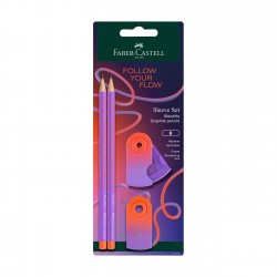Faber-Castell Моливи Grip 2001, B, с острилка, Punchy melon, 2 броя - Моливи и Аксесоари