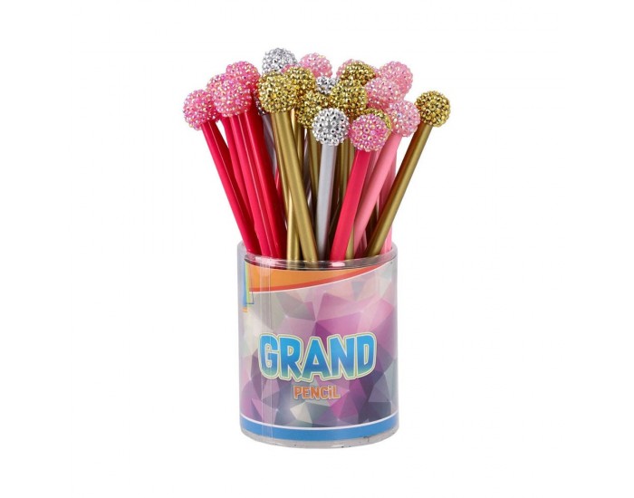 Молив Sazio Grand, HB, с топче с камъчета, асорти