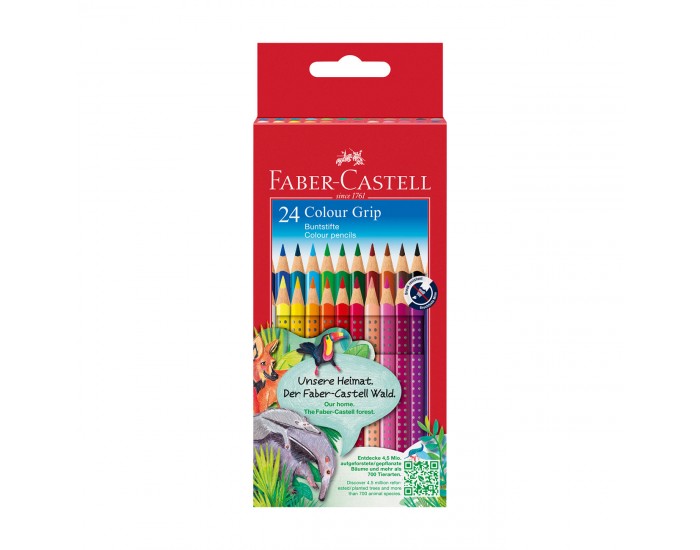 Faber-Castell Акварелни моливи Grip 2001, 24 цвята