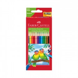 Faber-Castell Цветни моливи Triangular Junior, 12 цвята, с включена острилка - Моливи и Аксесоари