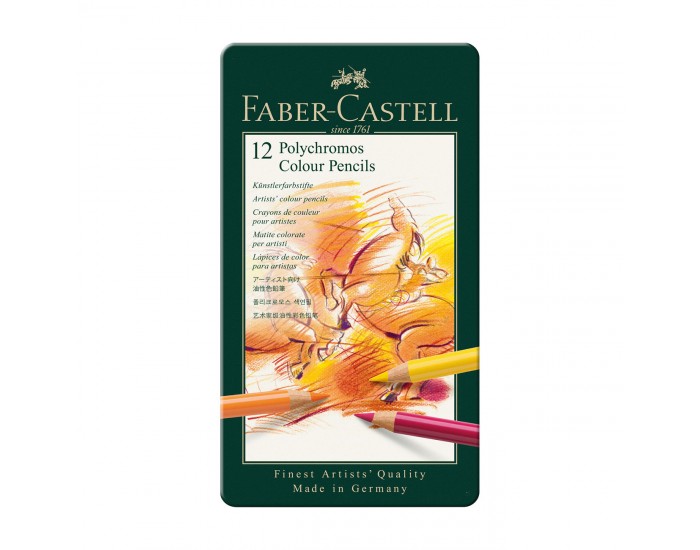 Faber-Castell Цветни моливи Polychromos, 12 цвята