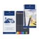 Faber-Castell Цветни моливи Goldfaber, 12 цвята, в метална кутия